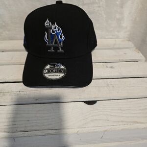 4Ninety Los Angeles Dodgers flame cap hat adjustable NWT